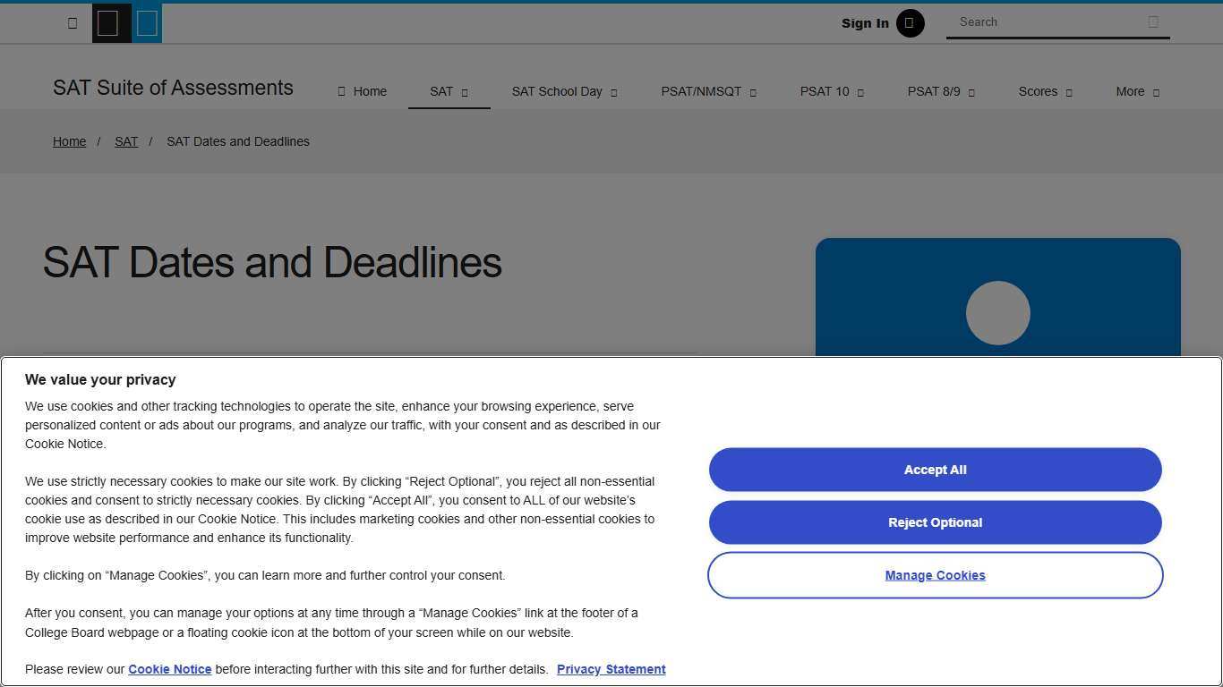 SAT Dates and Deadlines – SAT Suite College Board